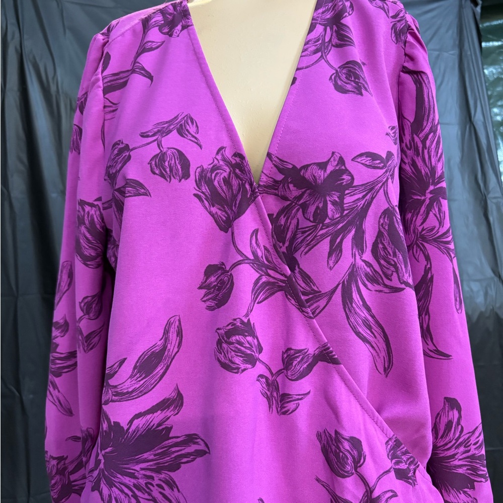 A New Day Purple Patterned Top